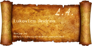 Lukovics Andrea névjegykártya