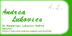 andrea lukovics business card